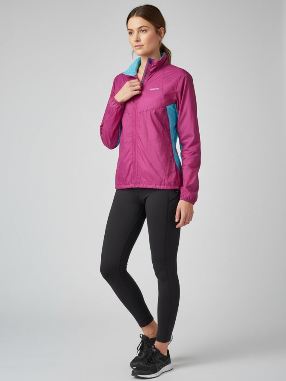 Patagonia Magenta and Turquoise Lightweight Wind Jacket